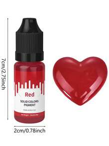10 毫升純色或柔和色滴膠樹脂著色劑,適合 Diy 手工製作 - 紅色 - 查看 2