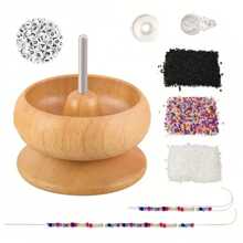 1 套 Diy 珠寶製作工具包括 1 個珠子旋轉器、1 卷彈力繩、1 個穿線器、2 個珠子針、1 包字母珠子、3 毫米黑色/白色/混色珠子。適合快速串珠、手鍊/項鍊/腳鍊製作。 - 1套串珠器組合 - 查看 1