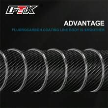 FTK 100m fishing line rope nylon nylon fake carbon monofilament carp fishing line