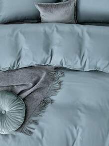 Bedsure Mother's Day Duvet Cover 2/3 Pieces - Soft Double Brushed Polyester Microfiber Duvet Cover With Zipper Closure, Duvet Cover Set Includes 1 Duvet Cover & 1/2 Pillow Shams, NO Comforter, For Spring Decor, Wedding Decor, Easter Decor, Room Decor, Home Decor - 霧霾藍 - 查看 5