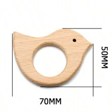 3pcs Beech Wood Beading Kit For Diy Crafts, Unpainted Jewelry Making, Animal Shaped Decoration - 3Pcs - View 41