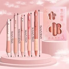 高端簡約圓珠筆套裝,5入組或6入組 - 粉色 - 查看 3