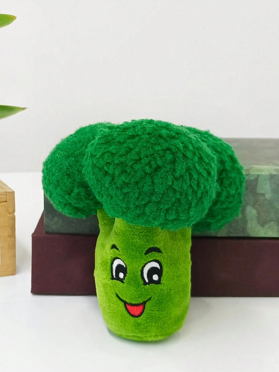 1pc Green Broccoli Plush Toy, Cute Home Decoration Gift - Green - View 1