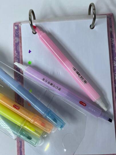 Loren's importados Caneta Marca Texto com ponta que apaga 6 cores