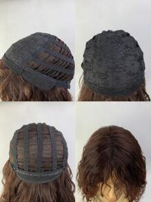 Joyluck Tóc giả dài màu nâu xoăn có mái, tóc giả tổng hợp dành cho nam, thích hợp cho các buổi tiệc nhạc rock, hóa trang và nhập vai. - Rỉ Nâu - Xem 8