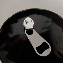 Broche Con Cremallera Gigante De Metal Exagerado Punk - Plateado - Ver 3