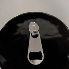 Broche Con Cremallera Gigante De Metal Exagerado Punk - Plateado - Ver 6