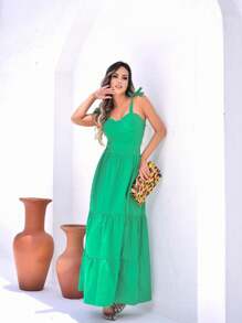 Women Dresses - 綠色 - 查看 1