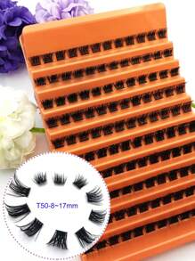 120pcs Handmade Crossed Fluffy False Eyelashes, Suitable For Diy, Daily Makeup, Can Be Cut Into Small Pieces - View 1