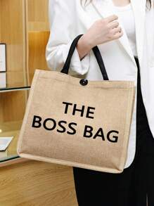 大容量,防水,便攜的海灘信封假日包,老闆包,女式時尚帆布手提袋帶拉鍊,適用於青少年女孩,女大學生,白領工作者,教師適用於學校,大學,工作,商務,通勤,戶外,旅行,外出,假期,教師節 - 卡其色 - 查看 2