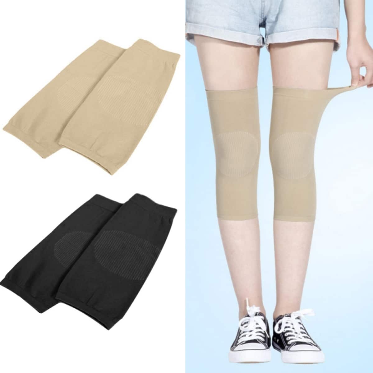 1pair Ultra-thin Warm & Cold Resistant Knee Pads