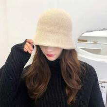 1 件 女式燈芯絨漁夫漁夫帽可調節頭圍休閒時尚百搭秋冬購物旅行帽 - 米色 - 查看 8