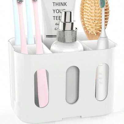 5-Slot Electric Toothbrush Holder, Bathroom Toothbrush Organizer, Countertop Toothbrush Stand, White Home Bathroom Decor, Autumn Decor, Back To School Decor