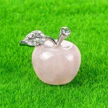 1入組25mm漂亮的聖誕禮物紅蘋果寶石天然療癒水晶石手工雕刻工藝擺設,適用於家居辦公室裝飾禮品 - 蘋果 - 查看 21