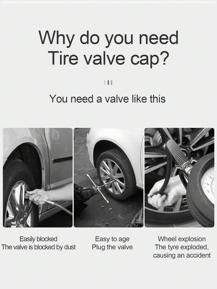 Lot De 5 Bouchons De Valve De Pneu De Voiture En Aluminium