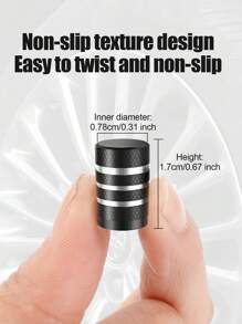 4 件裝汽車輪胎氣門嘴蓋,採用陽極氧化鋁合金精密加工,氣密密封,廣泛用於各種品牌的汽車、suv、卡車、摩托車、自行車等。 - 黑色 - 查看 7