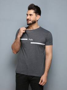 Men T-Shirts - 深灰色 - 查看 2