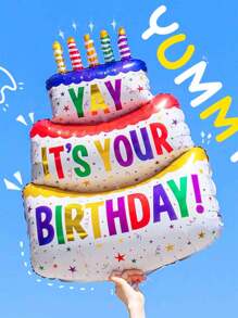 1 Globo Decorativo Para Tarta De Cumpleaños De 3 Capas, Grande, 41 Pulgadas - Nuevo pastel de tres capas. - Ver 1