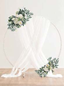 Faux Flower Swag Set Of 2 For Wedding Welcome Signs Floral Decorations And Wedding Reception Ceremony Signs Bridal Shower Centerpieces Decor,Wedding Arch Flowers Wedding Flowers Swag For Wedding Background Decoration,Chair Back Decoration Valentine'S Day Mother'S Day Gift