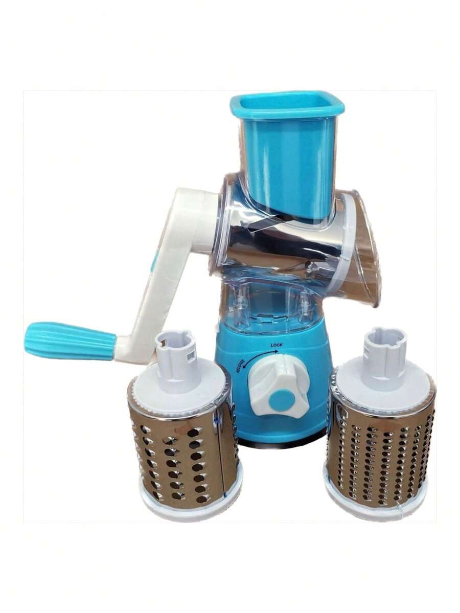 Picadora de Verduras, Cortador de Verduras Multifuncional, Corte en Bruto, Corte , Corte en Rodajas, Juego de Cortador de Verduras para Zanahoria, Patata, Nueces, Fruta y Ensalada - Azul - Ver 1