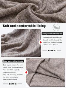 AOKELS 1件男士卡其色柔軟肌膚友好透氣時尚無性別針織帽,適合日常穿著和休閒針織帽