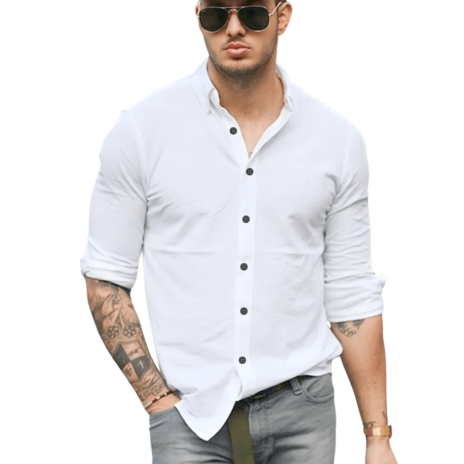 Men Shirts - trắng - Xem 1