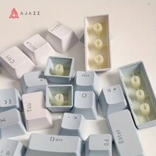 Nắp phím & Công tắc - Xanh và trắng - Xem 2