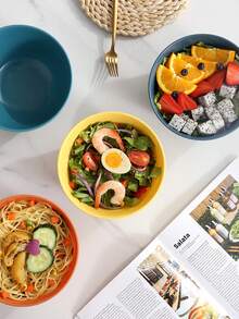 4pcs Home Use Multicolor Noodle Soup Bowl - Orange - View 2