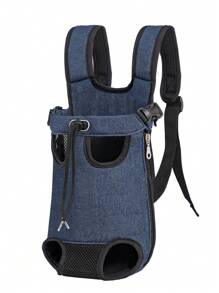 牛仔效果四角手提包，时尚，适合宠物户外活动 - 查看 7