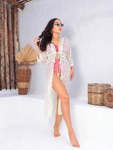 Women Cover Ups - 米色 - 查看 3