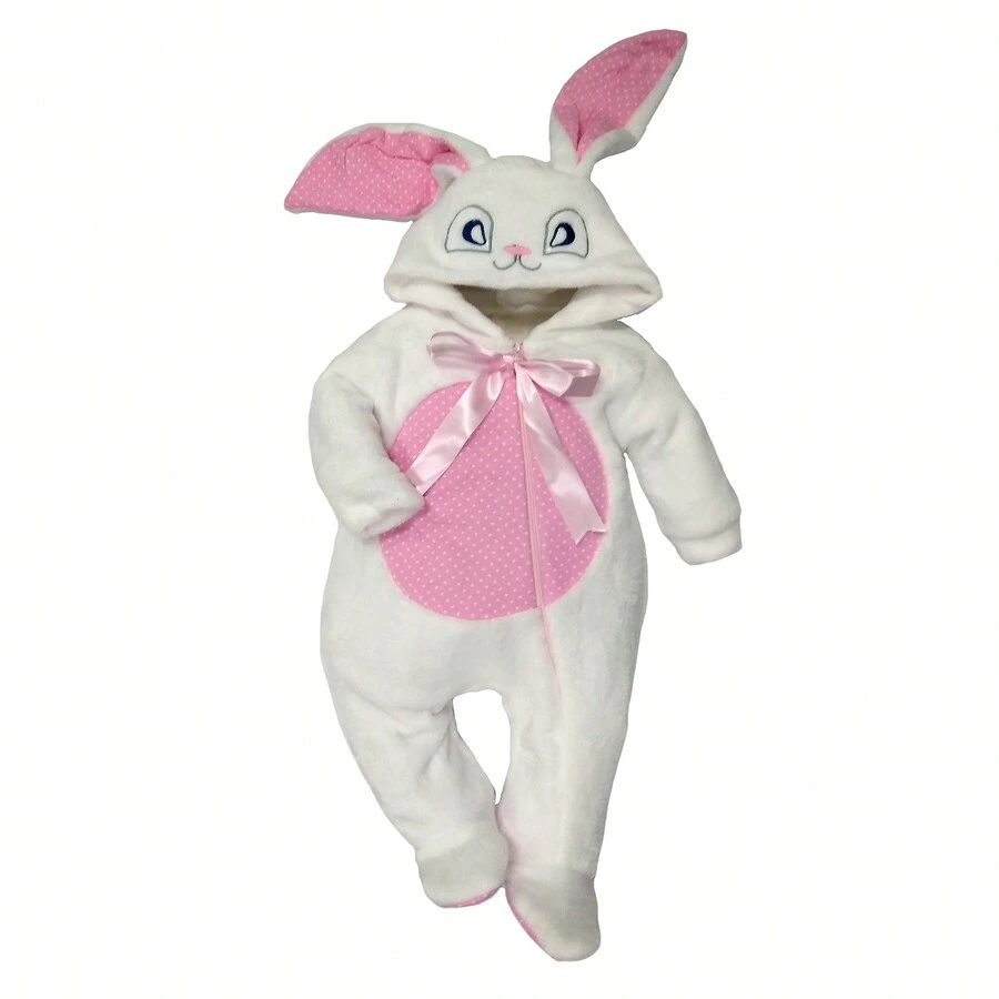 Baby Kisses Mameluco para con gorro bordado Coneja Blanca - 9-12M - Ver 1
