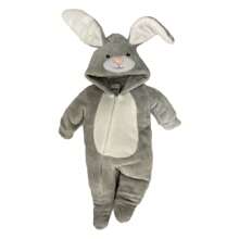 Baby Kisses Mameluco para Bebo con gorro bordado Conejo Gris - 3-6M - Ver 1