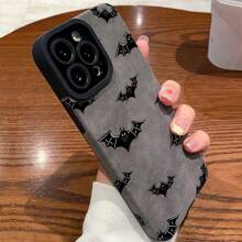 1 szt. Miękkie etui na telefon 3D z zabezpieczeniem przed upadkiem w kształcie nietoperza, kompatybilne z iPhone'em i Samsungiem