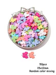 Estrela, Borboleta, Letra, Coração, Laço - Miçangas De Acrílico Solto Com Vários Cores Para Fazer Pulseiras Diy