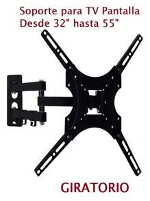Soporte Metalico Pared TV Pantalla  de 32 a 55 Pulgadas - Negro - Ver 1