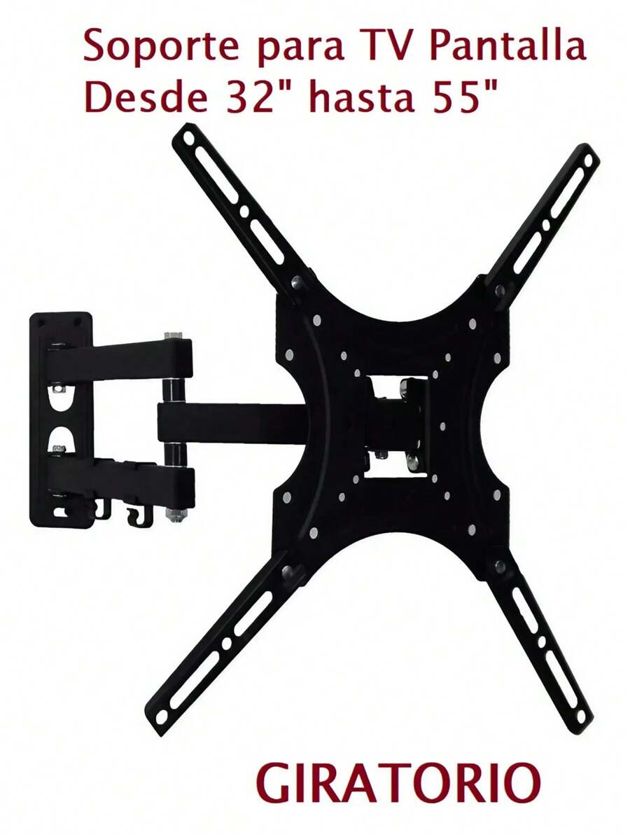 Soporte Metalico Pared TV Pantalla de 32 a 55 Pulgadas - Negro - Ver 1