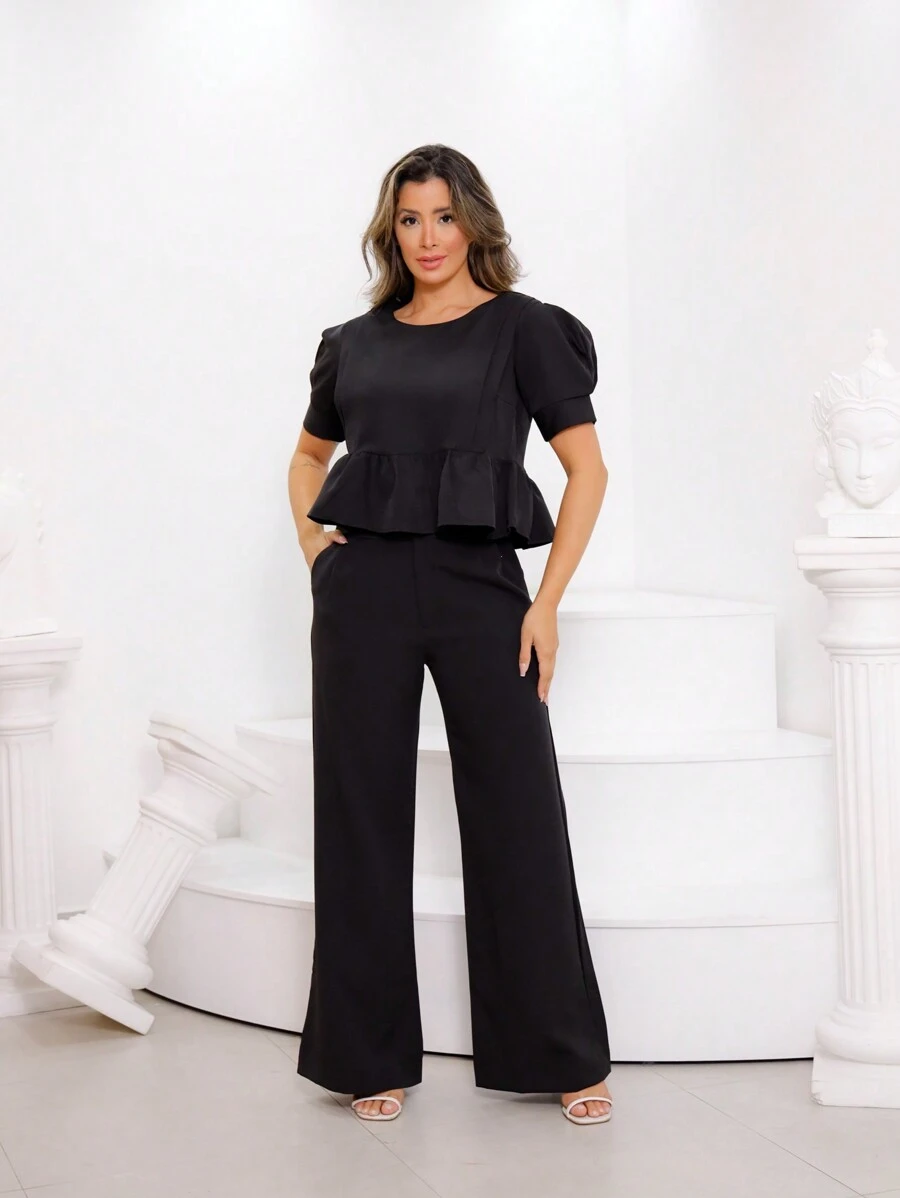 Women Two-piece Outfits - 黑色 - 查看 1