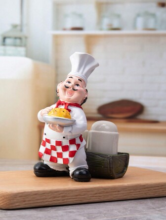 3pcs/Set Resin Chef Shaped Kitchen Storage Box Ornament