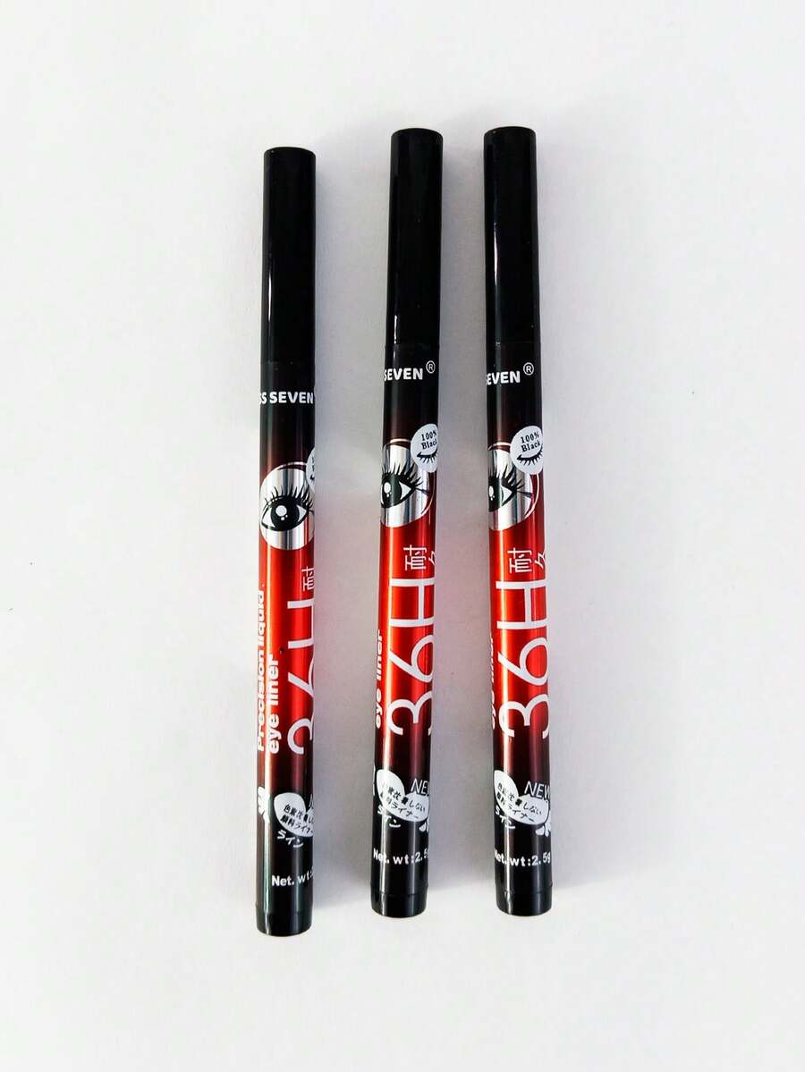 Maquillaje para ojos delineador 36 H set de 6 piezas - Negro - Ver 1