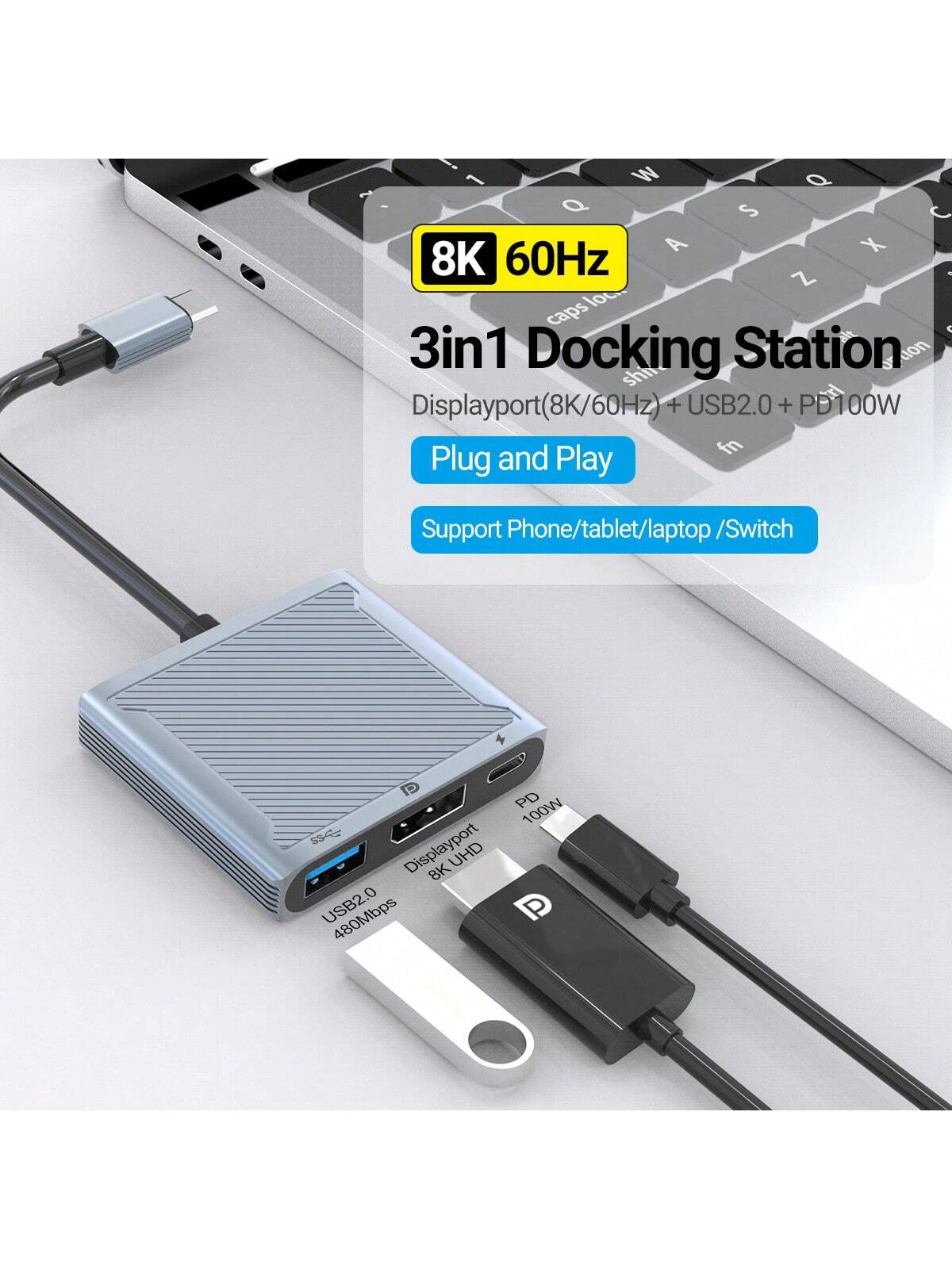 Usb c to displayport cable