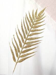 1/6 件人造植物、花卉配件、派对用品、节日装饰品春节新年金色银色粉色棕榈叶、空心叶、竹叶 - 金色 - 查看 4