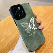 1 st stijlvolle vlinder bedrukte zachte telefoonhoes compatibel met iPhone- en Samsung-modellen