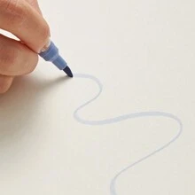 8入組高容量莫蘭迪漸層色雙頭荧光筆 - 藍色 - 查看 5