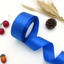 1 Pièce 25 Yards/rouleau De Ruban Satiné, Ruban De Satin De Soie Matériel De Fleur De Rose Diy Décoration De Gâteau Enveloppement De Cadeau Mariages Fêtes Boucle De Ruban