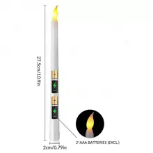 1pc Multi-color Warm Light Flame Effect Long Handle Candle Lamp, Ideal Decoration For Christmas, Halloween, Weddings, Outdoor - Yellow - View 11
