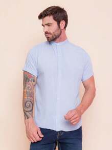 Men Shirts - Màu xanh nhạt - Xem 4