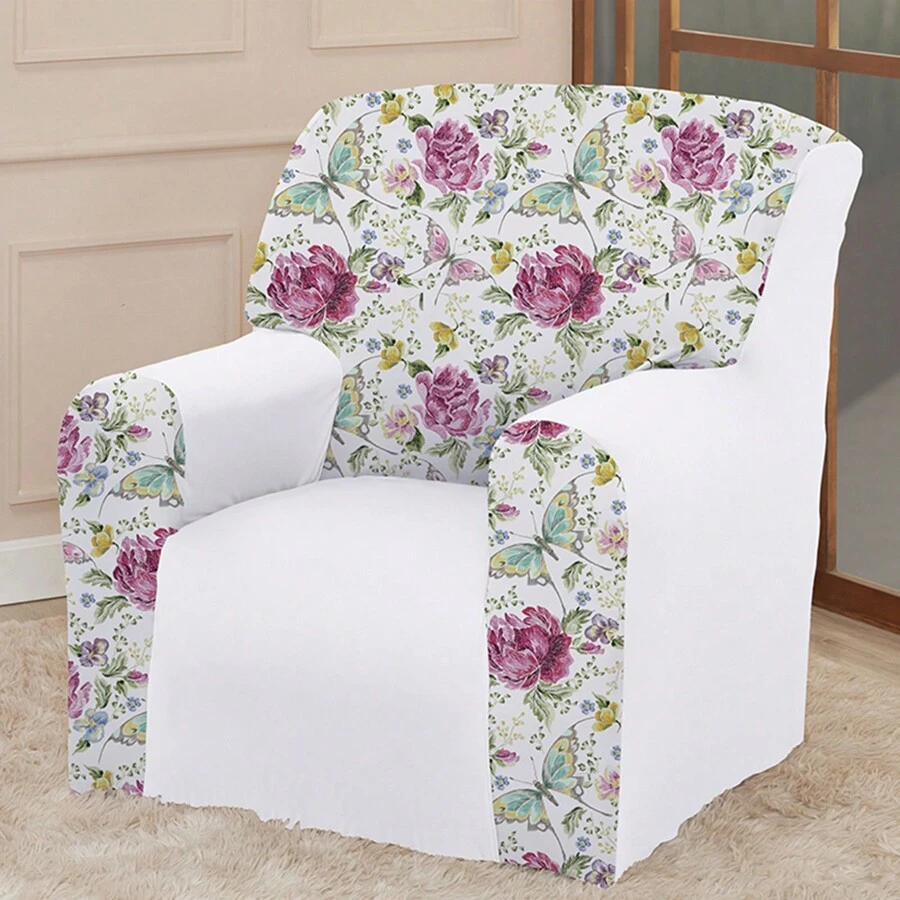 Sofa Cover Protector For Coladinha 1-Seater Dad Armchair Mixed Floral Print Loose - 黑色 - 查看 1