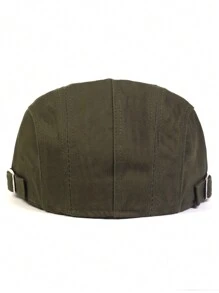 1pc Men's Beret Cap Forward Cap Outdoor Adjustable Sunscreen Leisure Cap Suitable For Fall/winter Hat