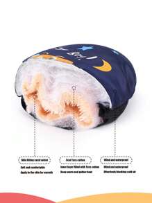 1對冬天孩子們滑雪手套,防風&保暖,卡通設計,2-6歲男孩&女孩 - 彩色 - 查看 4