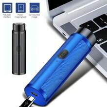 1 件裝男士電動剃須刀,便攜式剃須刀,usb 充電剃須刀,方便一鍵使用,適合家庭、飛機和旅行 - 黑色 - 查看 4